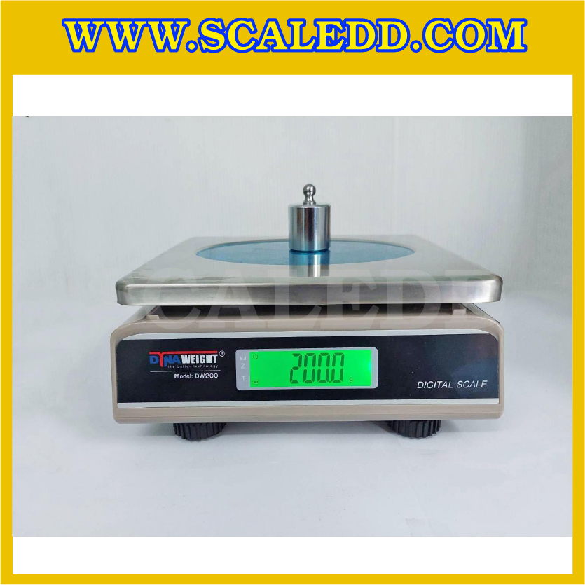 เครื่องชั่งนับจำนวน6kg เครื่องชั่งดิจิตอลจำนวนเฉพาะ พิกัดน้ำหนัก 6kg ค่าละเอียด 0.1g ยี่ห้อ Dynaweight รุ่น DW200 (เครื่องชั่งผ่านตรวจรับรองจากสำนักชั่งตวงวัด)