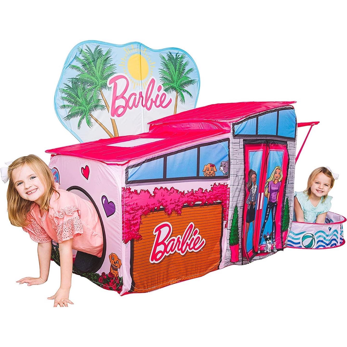 บ้านบอล t Barbie Dreamhouse Pop Up Tent - Over 7 Feet Long - Includes Ball Pit and 20 Play Balls