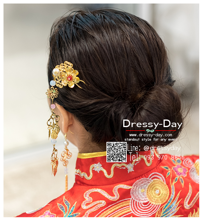 รหัส ปิ่นปักผมจีน : TR103 เครื่องประดับผมจีนโบราณ ปิ่นปักผมจีน สวยๆ หรูๆ เพิ่มความปัง อลังทุกองศา