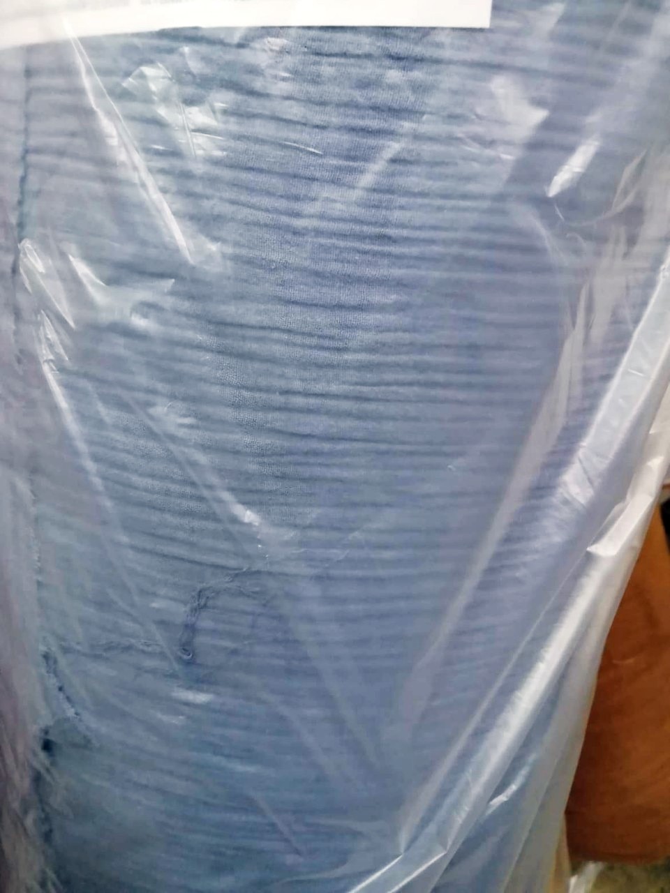 SIVAREE ผ้าฝ้ายสาลูดับเบิ้ลย่น-ฝ้าย 100%ย้อมสีธรรมชาติ(ฺBIO Fabrics) ดำ,ครีม,ขาว,เทา,น้ำตาล กว้าง 1.20 เมตรยาว 10 เมตร