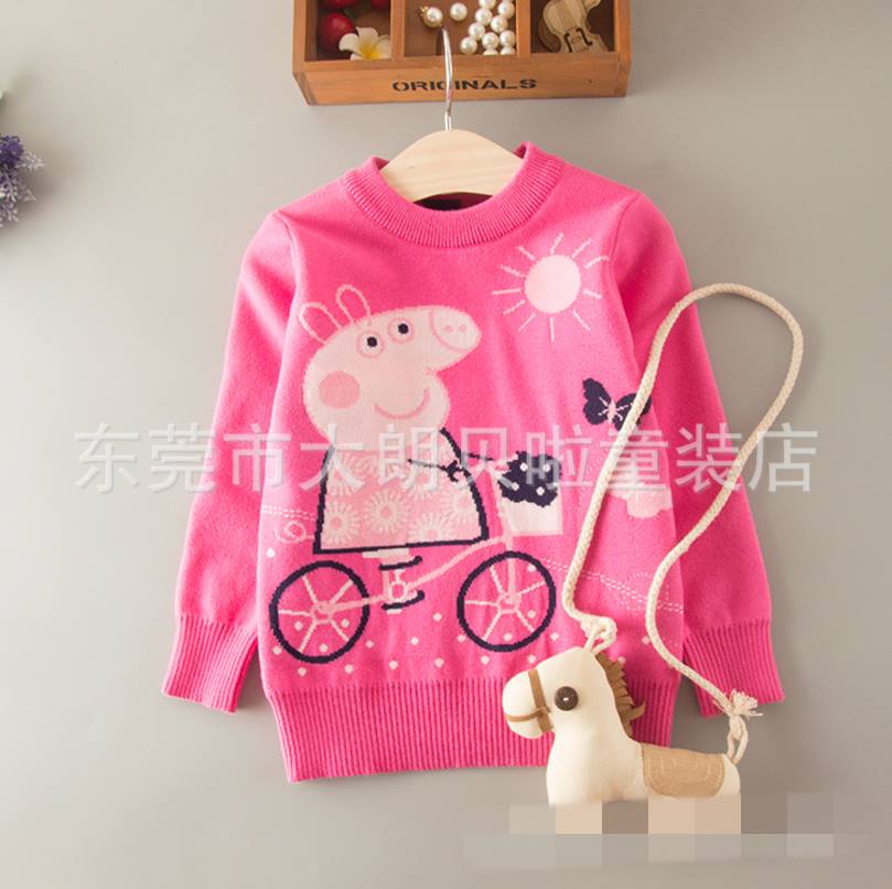 เสื้อกันหนาว ไหมพรม peppa ping
