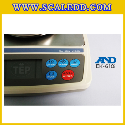 เครื่องชั่งละเอียดสูง600กรัม เครื่องชั่งน้ำหนักดิจิตอล600g เครื่องชั่งทศนิยม 2 ตำแหน่ง ตาชั่ง600g ความละเอียด 0.01g AND EK-610i