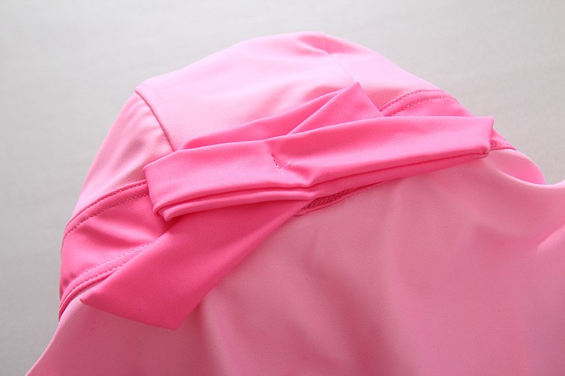 พร้อมส่ง ชุดว่ายน้ำ ชุดบอดี้สูท สไตล์เมอเมด สีชมพู