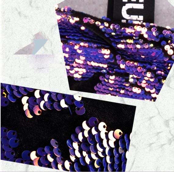 ชุดเต้น ชุดแดนซ์ สีม่วง ปักเลื่อม พร้อมเสื้อแจ๊คเก็ต