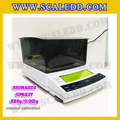 เครื่องชั่งดิจิตอล ทศนิยม 3 ตำแหน่ง รุ่น UP623Y 620gx0.001g เครื่องชั่งละเอียดสูง620g เครื่องชั่งน้ำหนัก620g ตาชั่ง620กรัม พิกัดน้ำหนัก 620g ความละเอียด 0.001g ยี่ห้อ SHIMADZU รุ่น UP623Y