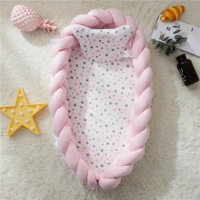 เบาะนอนเด็ก Bird nest ขอบกั้นข้างหมอนเกลียว