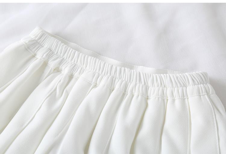 friendly4kid พร้อมส่ง กระโปรง เด็กอัดพลีท ทรงสั้น มีซับในกางเกง ลายพื้น เกรดคุณภาพ แบบสั้น พองฟู