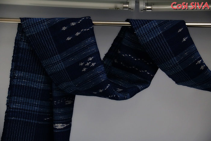 ผ้าพันคอผ้าฝ้ายย้อมคราม(Scarf - cotton dyeindigo