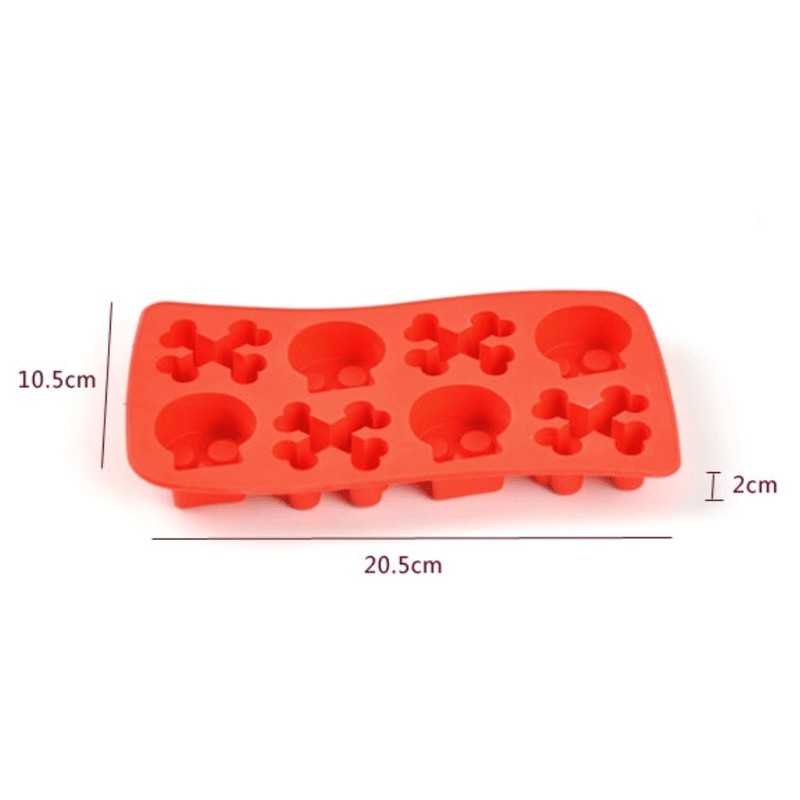 ที่ทำน้ำแข็ง รูปหัวกระโหลก ซิลิโคน