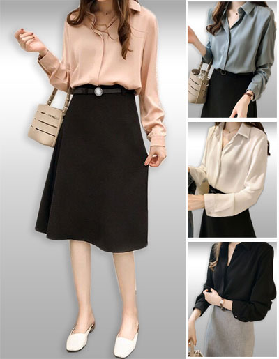 เสื้อเชิ๊ตแฟชั่นแขนยาวแบบสวยหรู รหัส2013