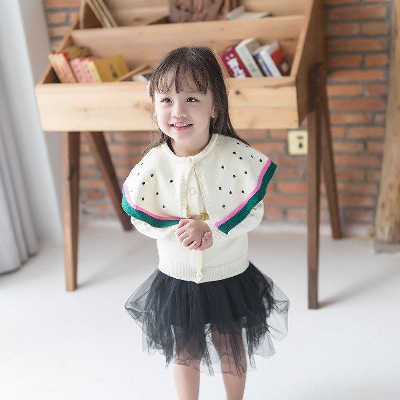 เสื้อกันหนาวเด็ก ลายแตงโม คอกลม