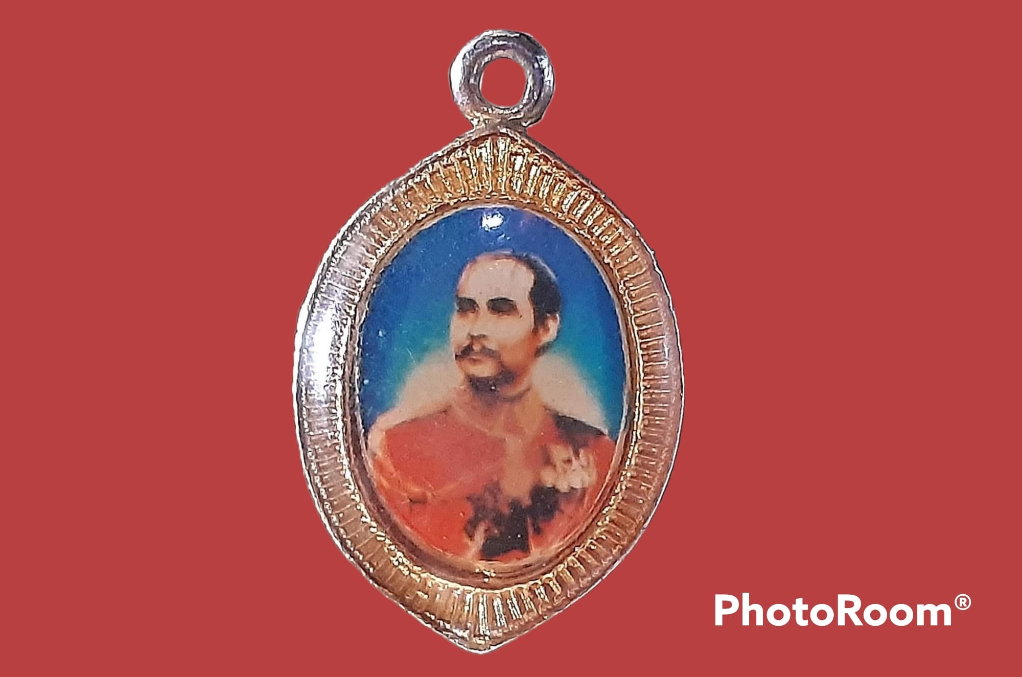 รูปสีเคลือบ ล็อกเก็ต รัชกาลที่ 5 หลังพระพุทธ