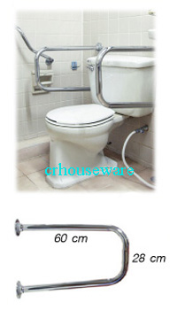 ราวจับกันลื่นล้ม โครเมียม-เหล็กชุป (ไม่เป็นสนิม) Code : 100-SS-01