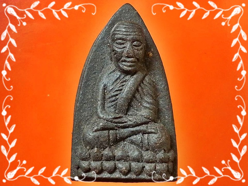 หลวงปู่ทวด หลัง สก. พิมพ์เตารีด เนื้อว่าน สมทบทุนสร้างพระหลวงปู่ทวดองค์ใหญ่ที่วัดห้วยมงคล