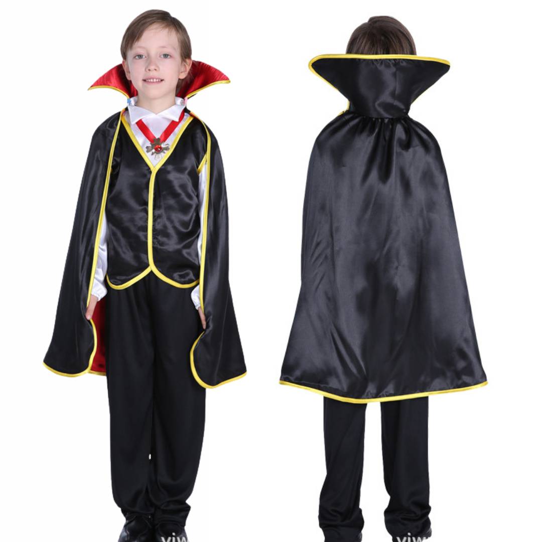 friendly4kid ชุดฮาโลวีน haloween ชาย แวมไพร์ แดรกคูล่า พร้อมผ้าคลุม