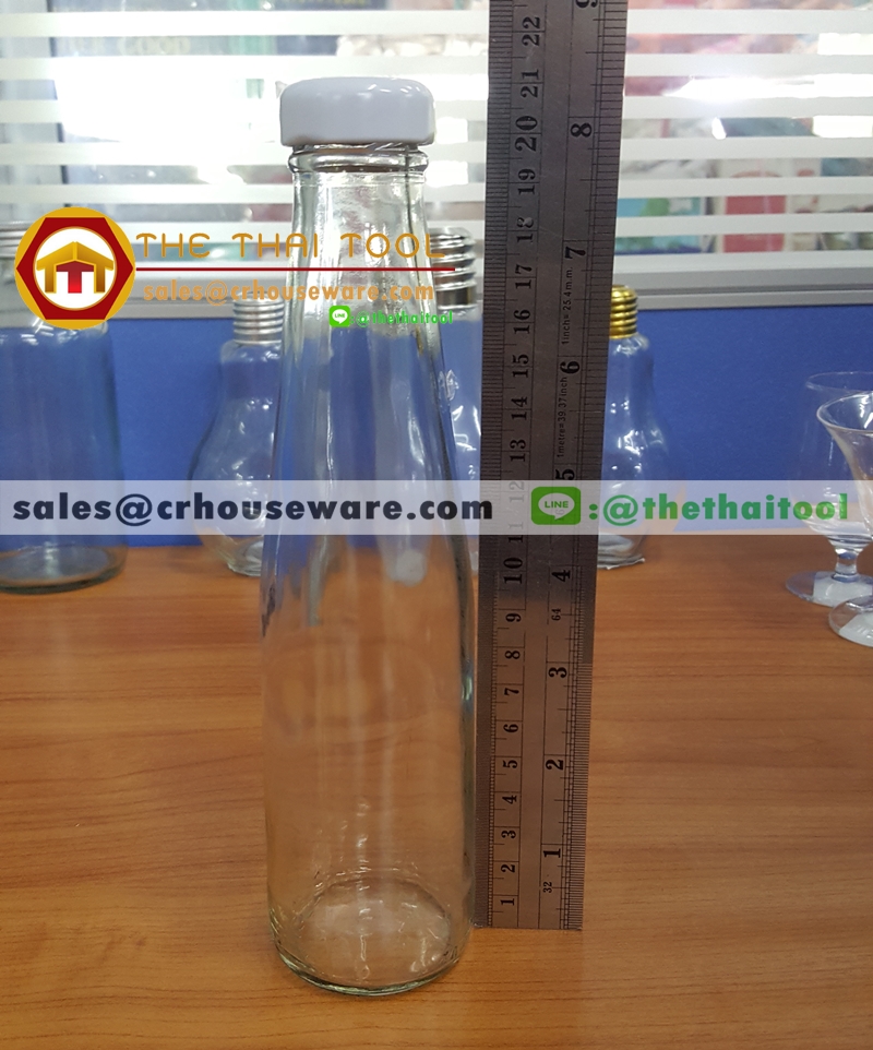 ขวดน้ำมันงา 250 ml. รหัส : 005-J198 Sesame oil glass bottle with lid 250 ml. Code : 005-J198