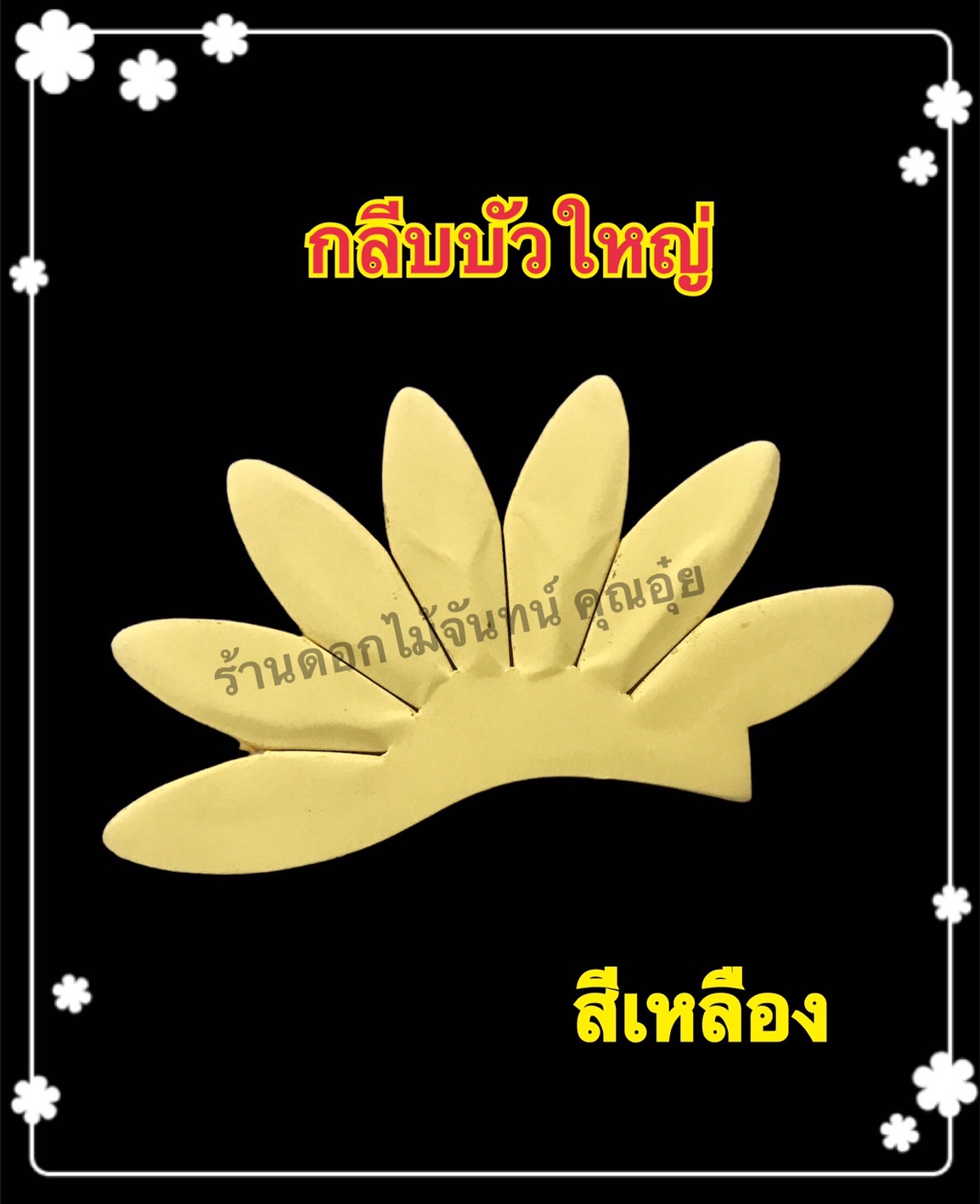 กลีบบัวใหญ่ สีเหลือง