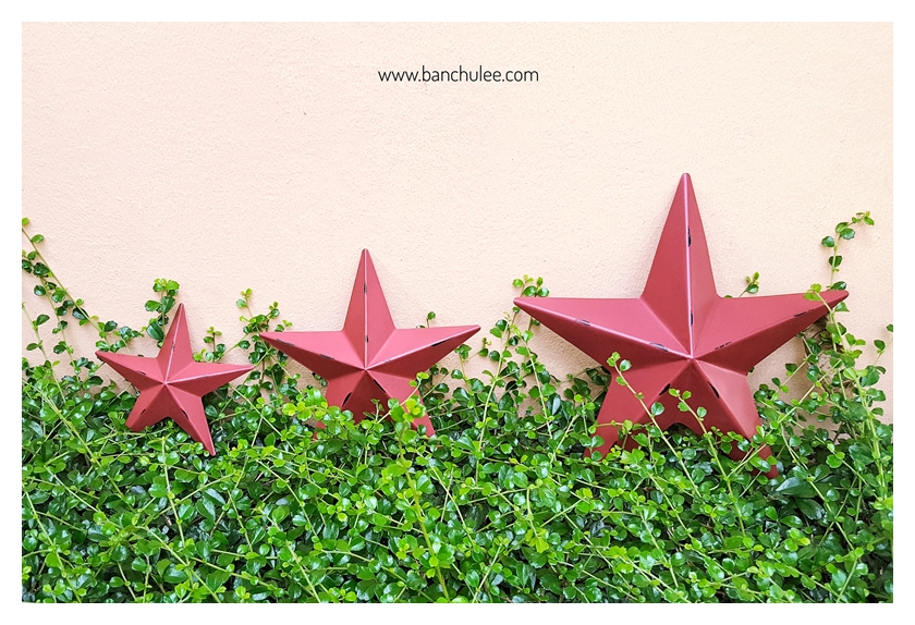 Metal Stars Wall Decor ดาวสีแดงเลือดหมู ตกแต่งผนัง งานโลหะ