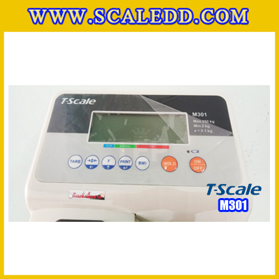 เครื่องชั่งน้ำหนักคน250kg เครื่องชั่งน้ำหนักคนแบบดิจิตอล250กิโลกรัม พร้อมที่วัดส่วนสูง สามารถวัดค่า BMI (Body Mass Index) ได้ เครื่องชั่งน้ำหนักและวัดส่วนสูง200เซ็นติเมตร ค่าละเอียด0.1กิโลกรัม ยี่ห้อ T-Scale รุ่น M301