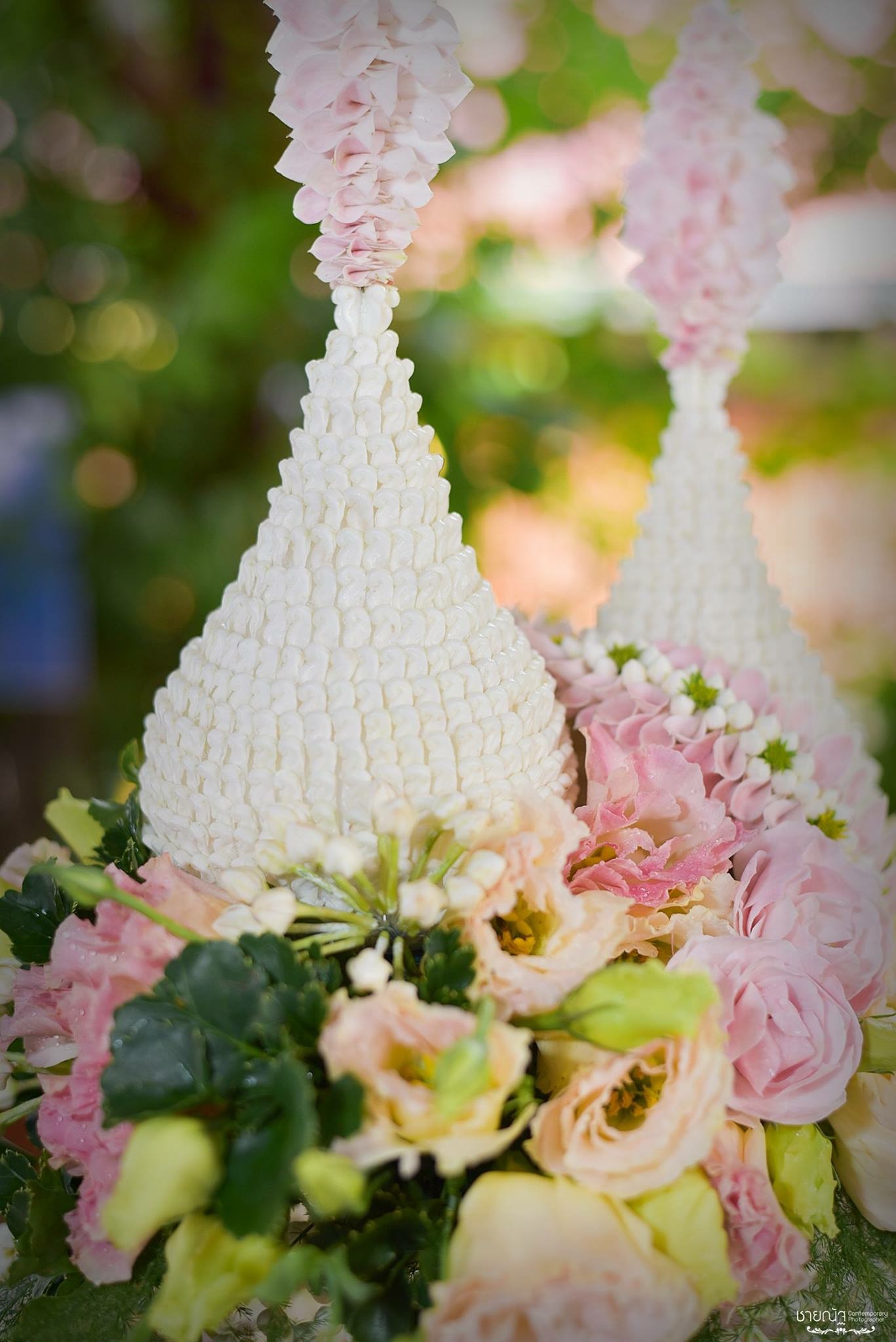 ชุดเครื่องบวชดอกไม้สดสีชมพู (ส่งงาน อ.บางปะอิน จ.พระนครศรีอยุธยา)1-2กค60