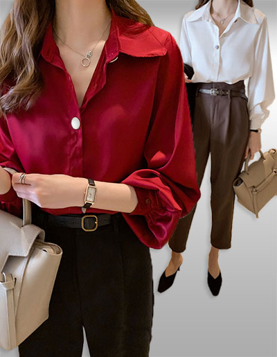 เสื้อเชิ๊ตแฟชั่นแบบสวยหรู มี2สี รหัส2349