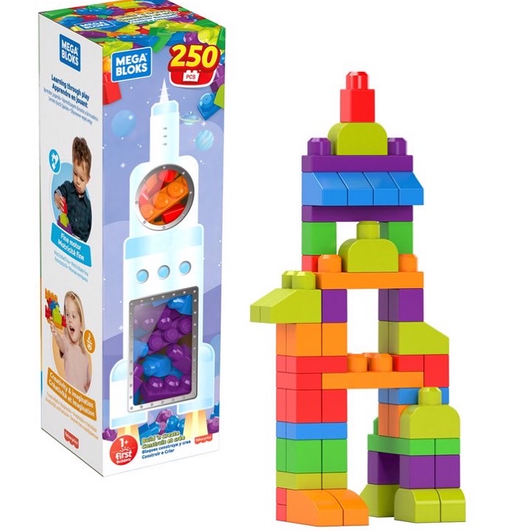 Mega Bloks Build 'N Create Block Set - 250 Pieces ตัวต่อตัวใหญ่เสริมสร้างจินตนาการ จำนวน 250 ชิ้น
