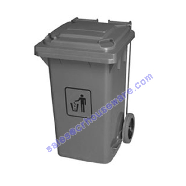 ถังขยะสีเทาแบบใช้เท้าเหยียบ (นำเข้า) ใหญ่ 120 ลิตร 001-HK-07321A-GR