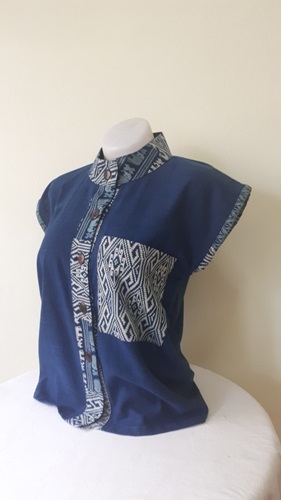 เสื้อผ้าฝ้ายฮัม1 ย้อมครามไทยเทห์ไม่ทำลายสิ่งแวดล้อม สีน้ำเงิน น้ำตาล ดำ และม่วงเข็ม M L XL XXL