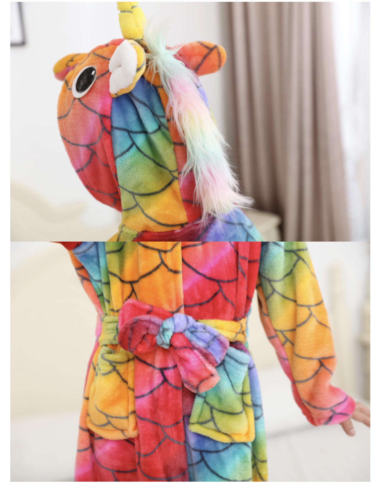 สินค้าพร้อมส่ง เสื้อคลุม ว่ายน้ำ การ์ตูน ลายยูนิคอน