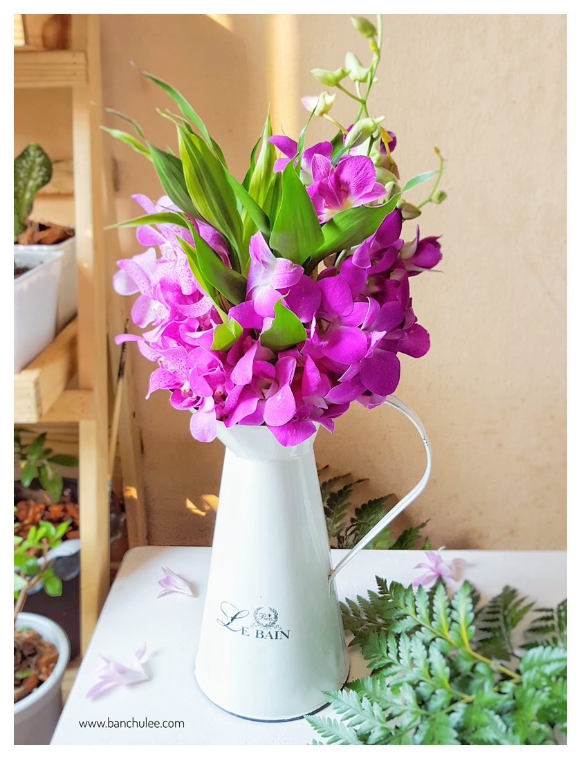 Shabby Chic Enamel Vase แจกันอีนาเมล สีขาว ทรงเหยือก