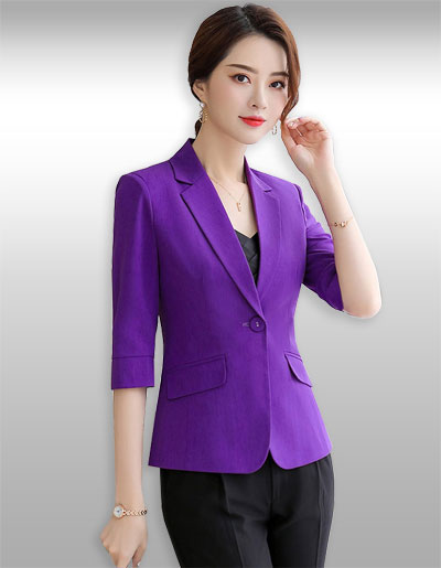 เสื้อสูทผู้หญิงสีม่วงแบบสวยหรู มี 7 ไซส รหัส 2192