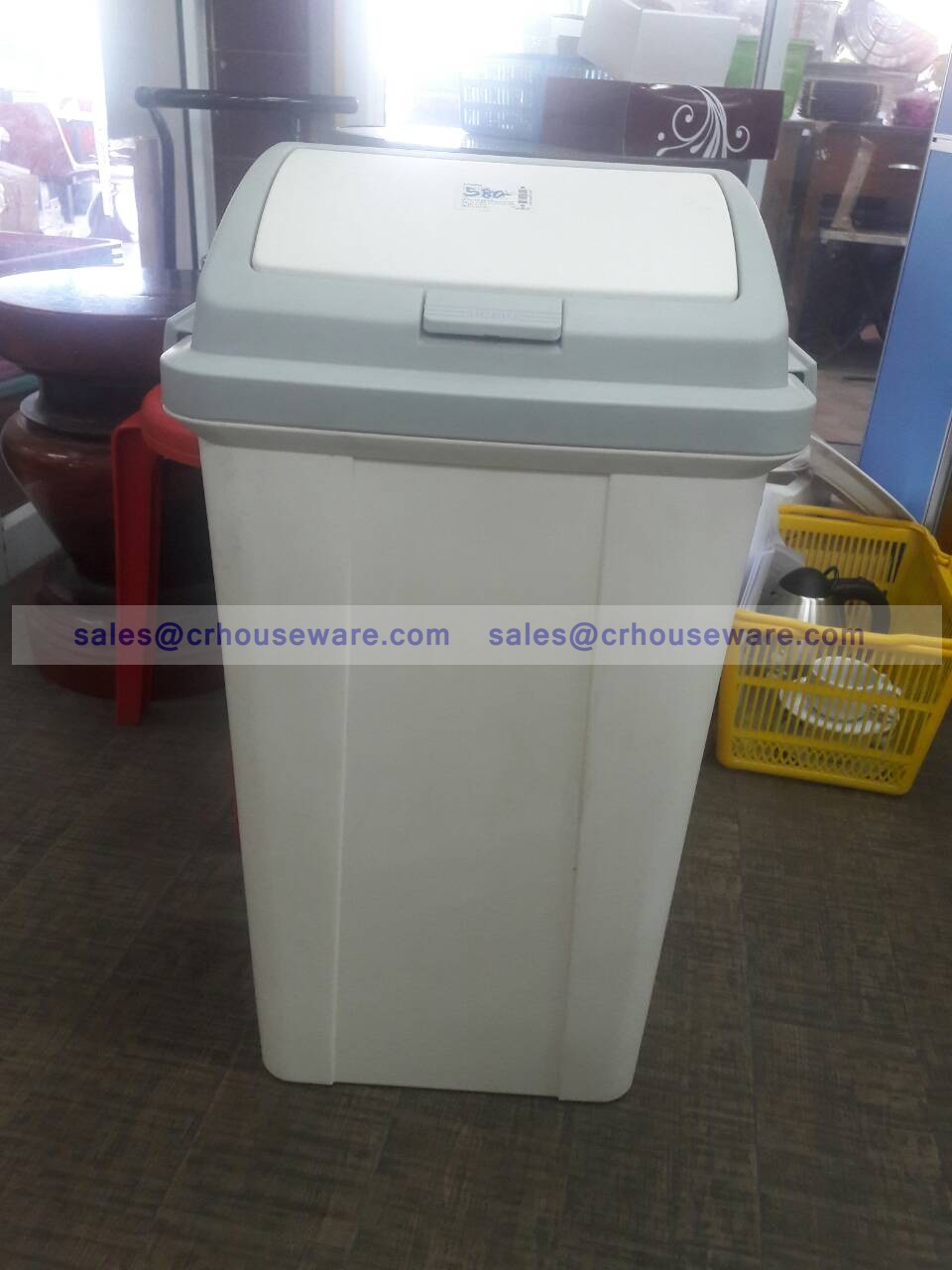 ถังขยะ ฝากดใหญ่ 001-PN6046,ถังขยะมินิมอลญี่ปุ่น,ถังขยะกลางมินิมอล