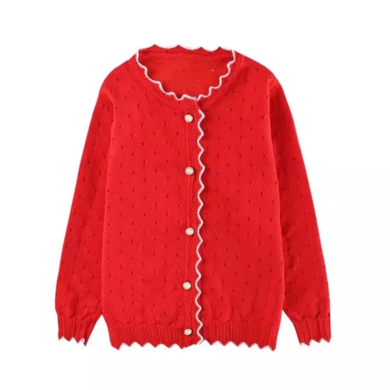 เสื้อกันหนาวเด็ก ลายแตงโม คอกลม