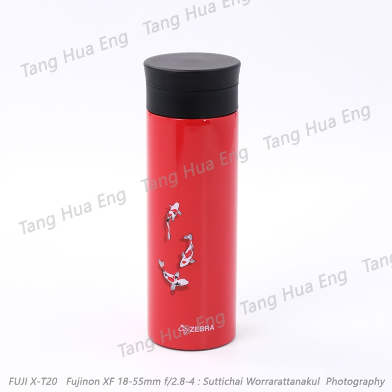 Zebra กระบอกน้ำสูญญากาศ Oriental Red 0.45 ลิตร ตราหัวม้าลาย