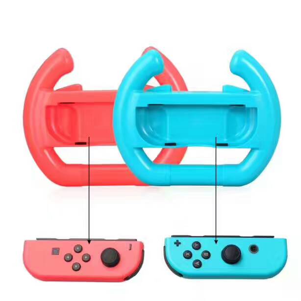 Controller Steering Wheel Grip Dobe สี neon ฟ้า+แดง (1กล่องมี2ชิ้น)