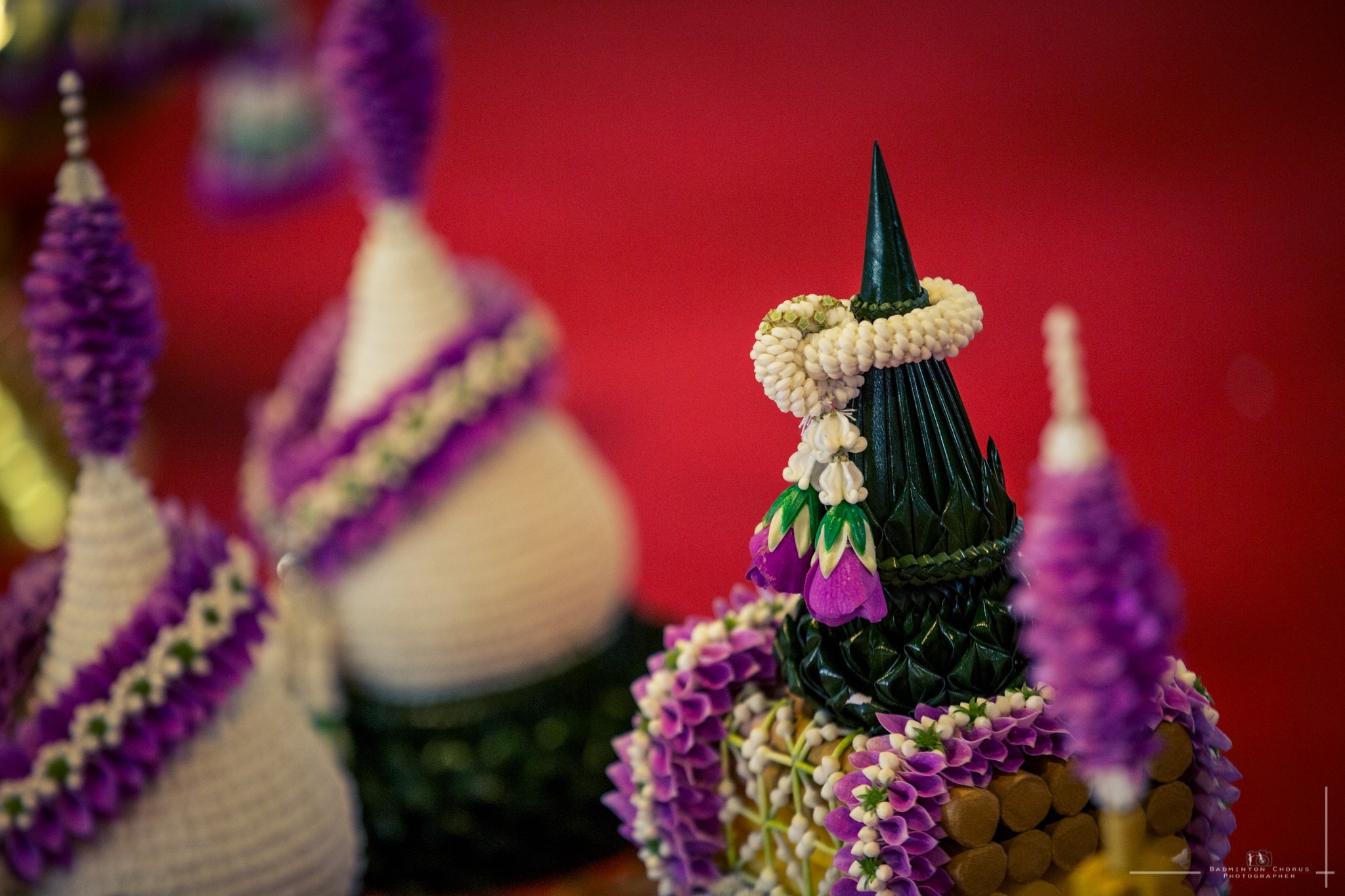 ชุดเครื่องบวชดอกไม้สด ชุดD3 ส่งงานวัดสง่างาม อ.บางไทร .อยุธยา