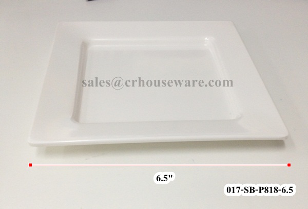จานแบ่งสี่เหลี่ยมเล็ก มีขอบ 6.5" 017-SB-P818-6.5