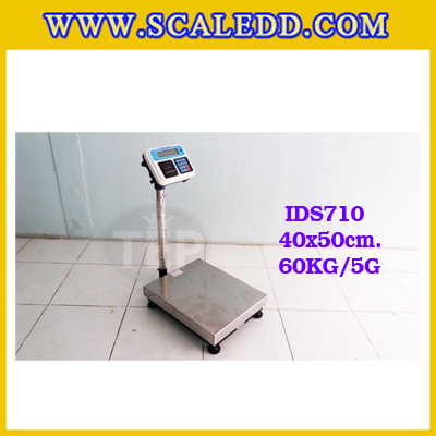 เครื่องชั่งพร้อมปริ้นเตอร์ในตัว พิกัด 60kg รุ่น IDS710 ขนาดแท่น 40x50cm. เครื่องชั่งน้ำหนัก60kg เครื่องชั่งดิจิตอลชั่ง60kg ตาชั่ง60kg ตาชั่งดิจิตอล60kg พิกัดน้ำหนัก 60kg ค่าละเอียด 5g เครื่องชั่งยี่ห้อ SDS