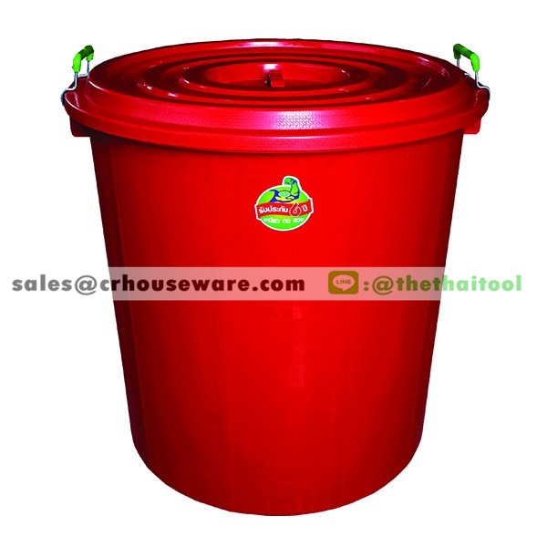 ถังน้ำพลาสติกมีฝาปิดทรงอ้วน 160 ลิตร Code:001-5160