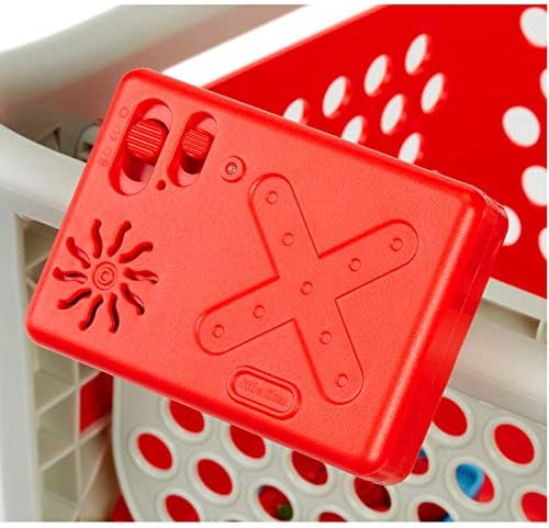 รถเข็นซุปเปอร์มาร์เก็ต Little Tikes Shop 'n Learn Smart Cart, Realistic Red Toy Shopping Grocery Cart with Food Scanner and 8 Pretend Play Food