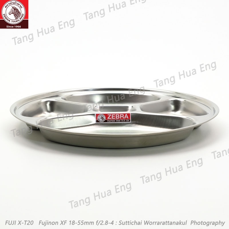 Zebra ถาดหลุมกลมสเตนเลส 30 ซม. ตราหัวม้าลาย