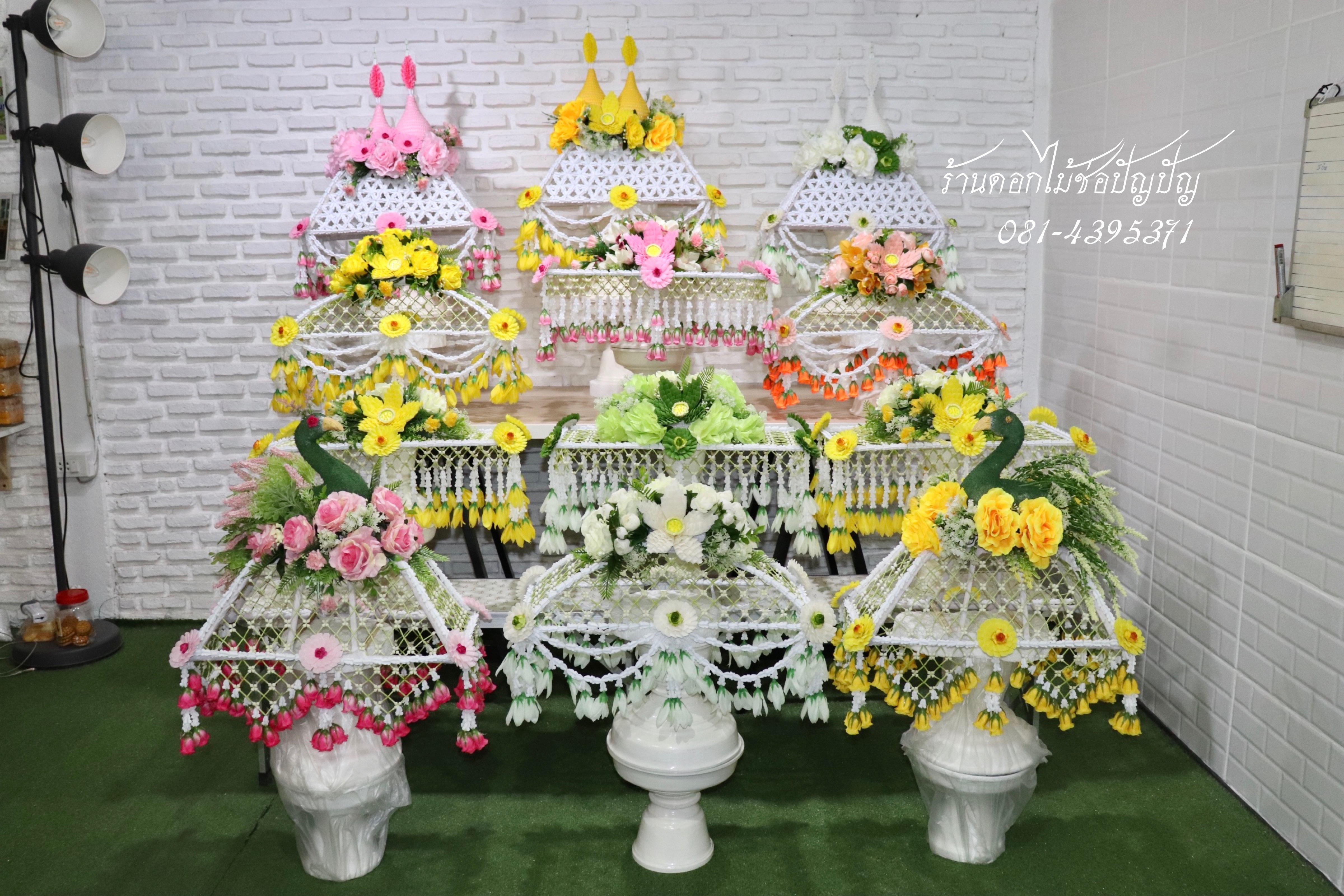 คลุมไตรดอกไม้ประดิษฐ์ ทั้งปลีกและส่ง