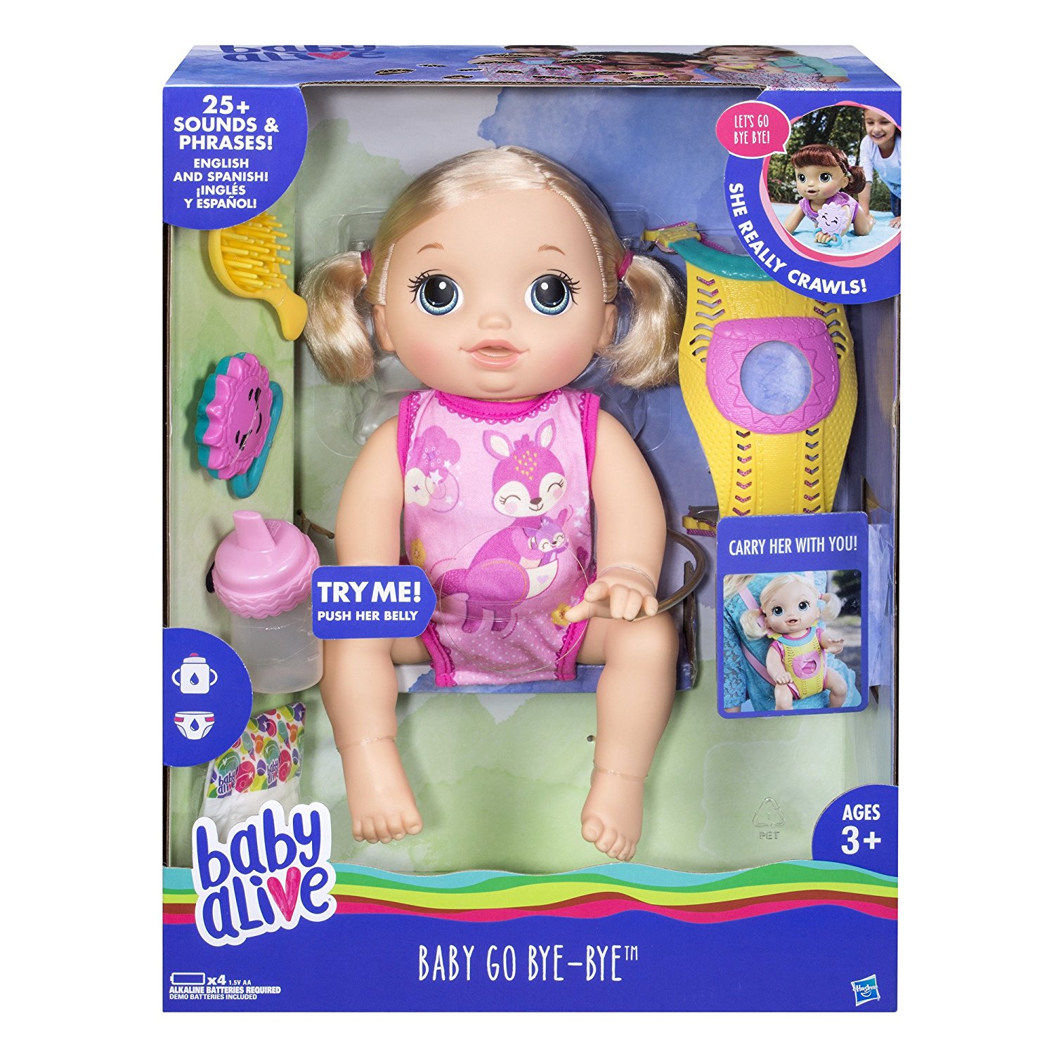 ตุ๊กตาคลานได้ Baby Alive Baby Go Bye Bye (Blonde)