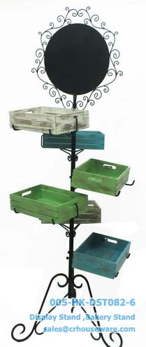 ขาตั้งวางไวน์ เบเกอรี่ ผลไม้ ขนม รวมกะบะสี มีล้อ color crates display shelf with wheels Code : 005-HK-DST082-6