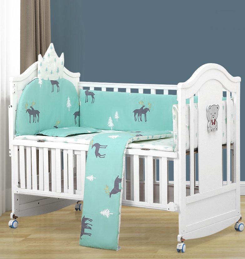 เตียงนอนไม้สำหรับเด็ก White Premium Crown TP21061 (WD17)