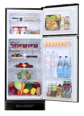 Sharp ตู้เย็น 2 ประตูความจุ 5.9 คิว PREMIUM รุ่น SJ-19P-CH สีแชมเปญเงิน