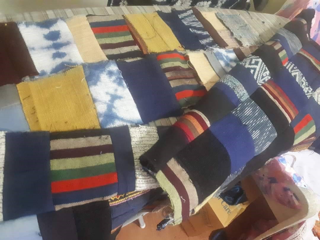 SIVAREE Upcycling Lifestyle 1 /Thai Silk Recycle ฟ้า,ชมภู่,ดำ Free Size