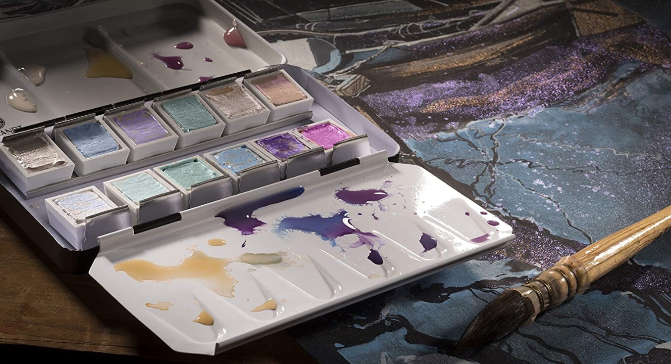 ชุดสีน้ำกล่องโลหะ Rembrandt 12สี พร้อมพู่กัน (Special Effects)