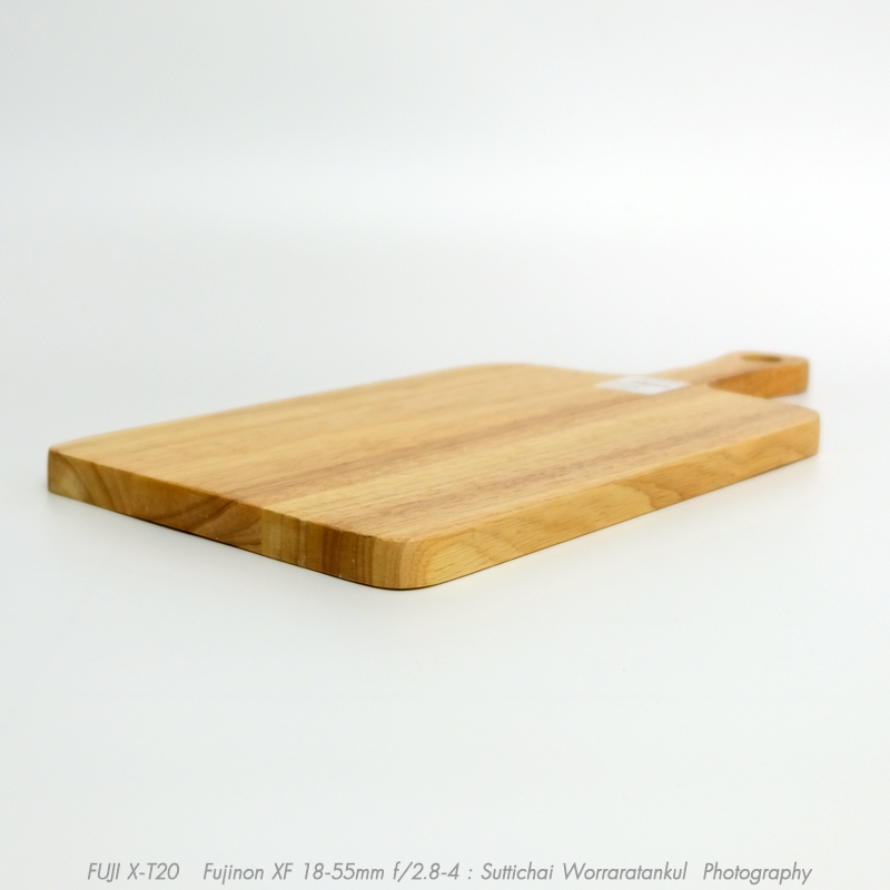 ถาดไม้ยางพารามีด้าม เหลี่ยม ขนาด 8x12 นิ้ว ถาดพิซซ่าไม้ยาง เขียงไม้ยางใส่พิซซ่า
