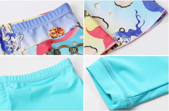 พร้อมส่ง ชุดว่ายน้ำ ผู้ใหญ่ เซ็ต4ชิ้น สีฟ้า สุดคุ้ม สามารถใส่แยกชิ้นได้